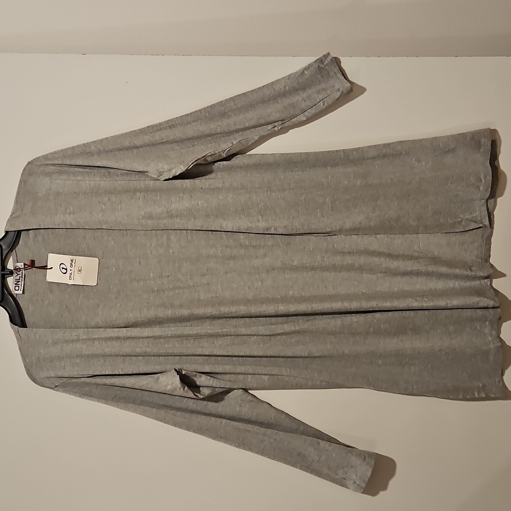 Only One Because It's A Passial Gray Open Front Cardigan XL Lightweight - Picture 3 of 11